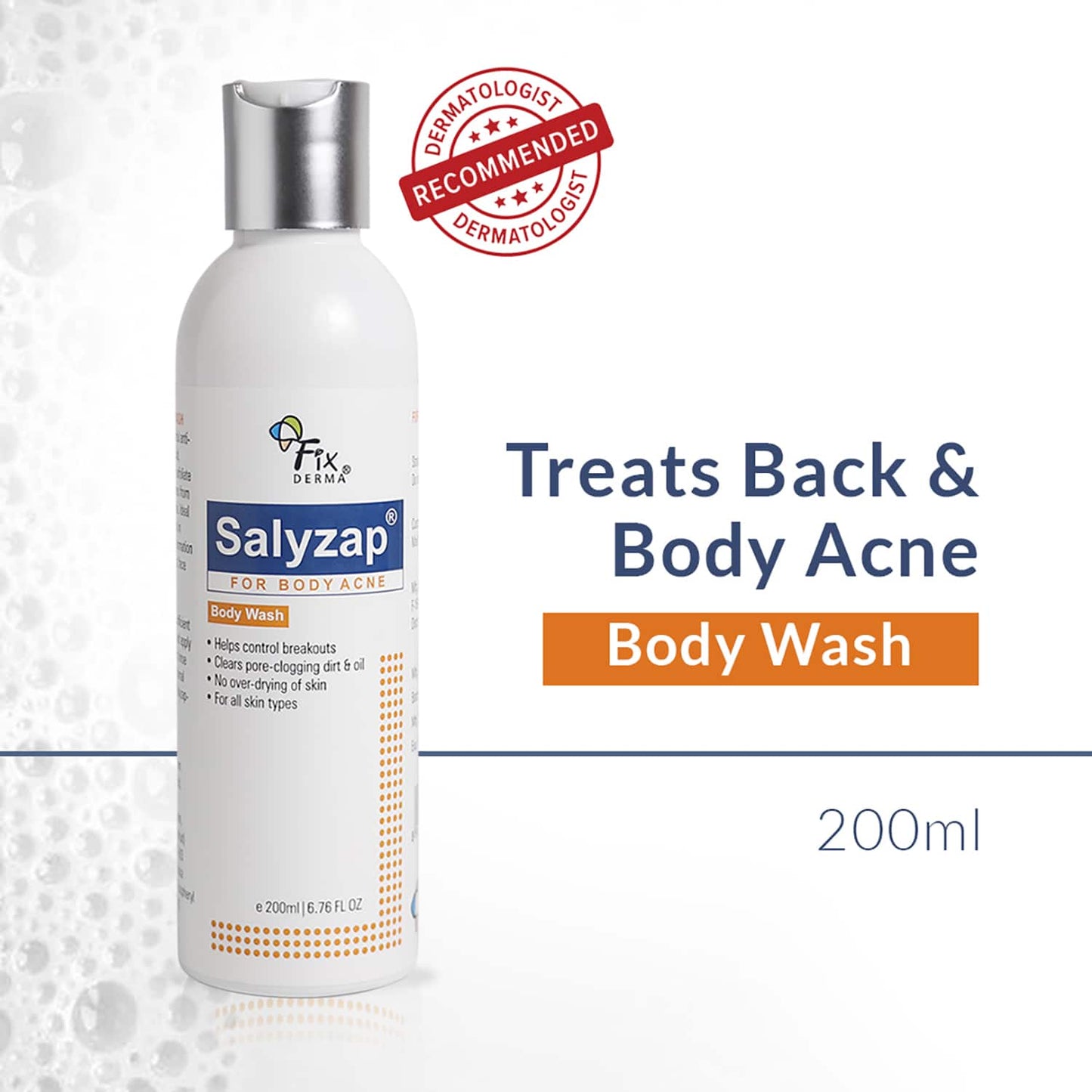 Fixderma Salyzap Acne Body Wash - (200ml)