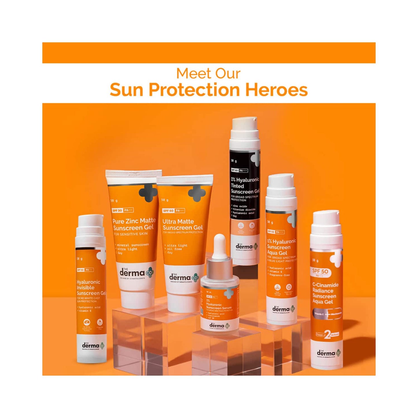 The Derma Co 1% Hyaluronic Tinted Sunscreen Gel With SPF 60 PA++ (30g)