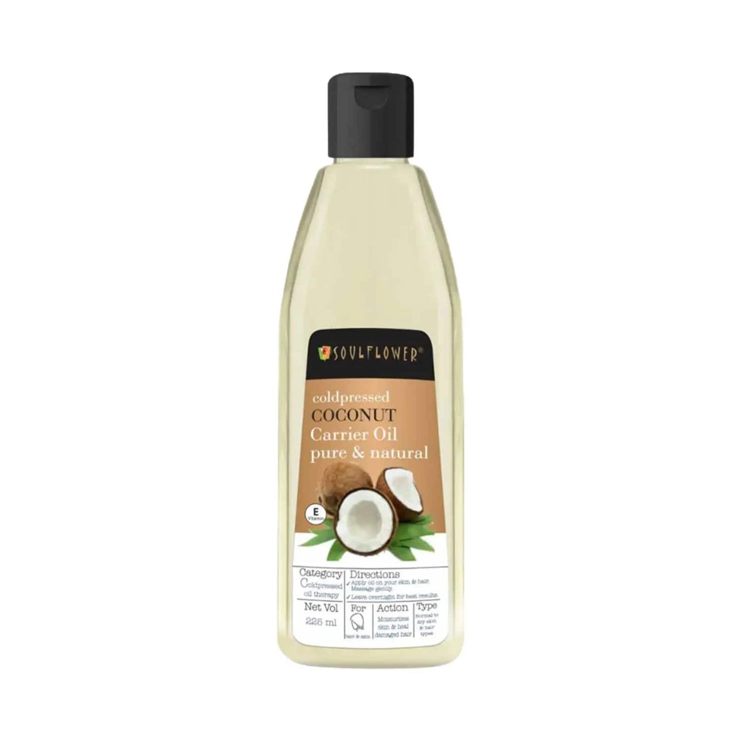 Soulflower Coldpressed Coconut Carrier Oil - (225ml)