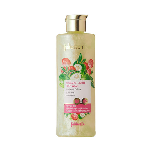 Fabessentials by Fabindia Avocado Lychee Body Wash Infused With Almond Oil (250ml)