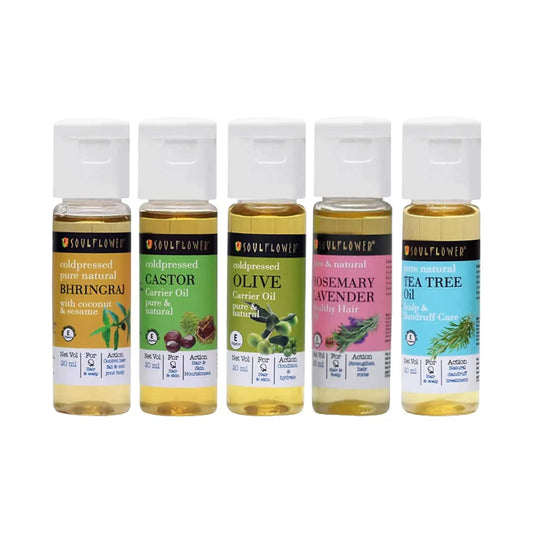 Soulflower Skin & Hair Oil Special Hair Oil - (5 Pcs)