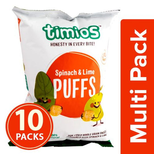 Snacks - Puffs, Spinach & Lime, 2+ Years, 100% Natural & Healthy