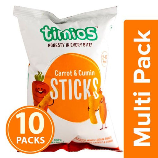 Snacks - Sticks, Carrot & Cumin, 2+ Years, 100% Natural & Healthy