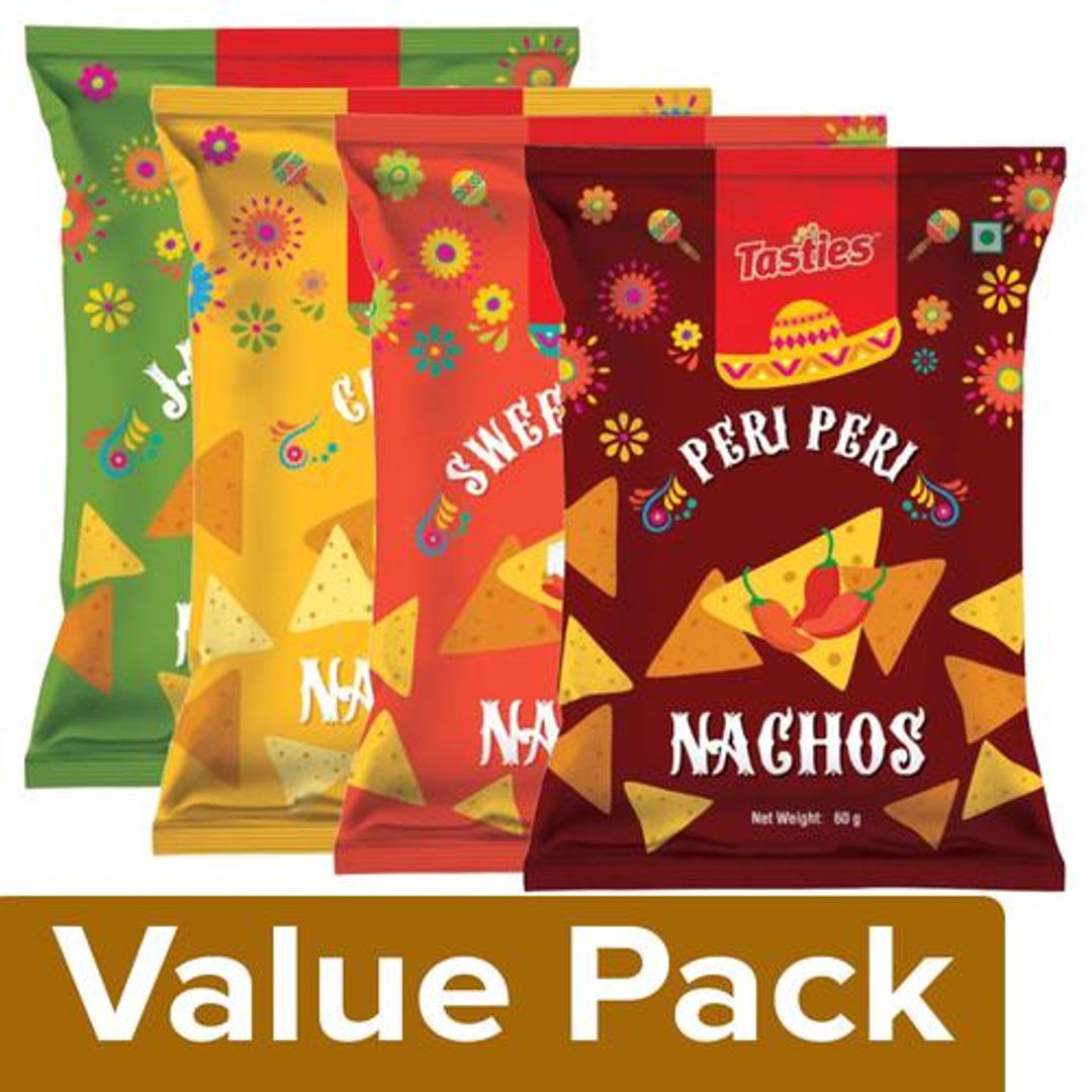 Nacho Chips - Jalapeno, Cheese, Sweet Chilli, Peri Peri