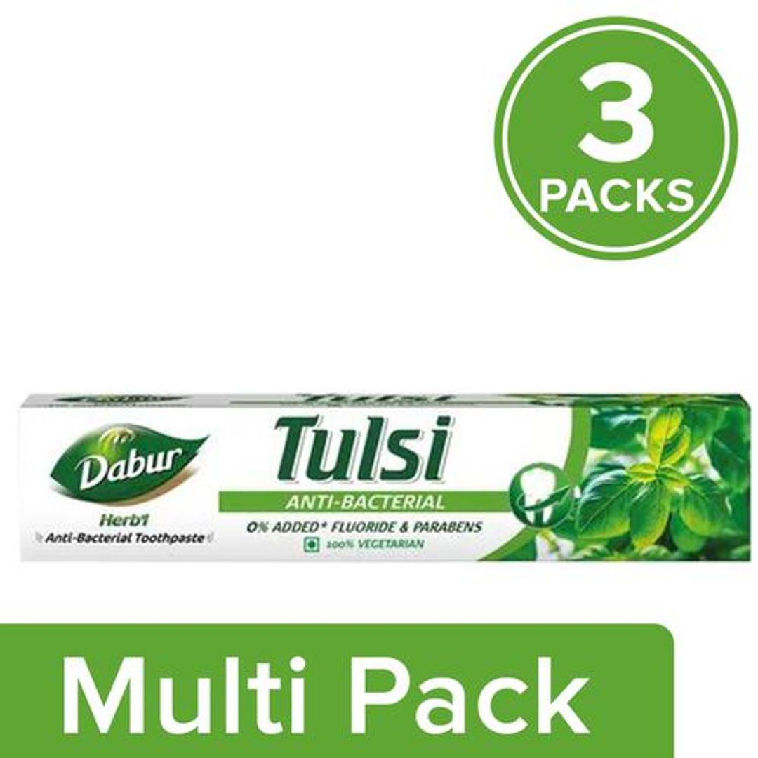 Herb'l Tulsi Toothpaste - Anti-Bacterial, Non Flouride