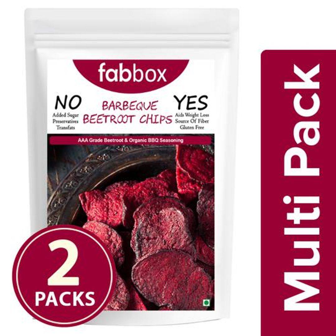 Beetroot Chips - Barbeque Flavour, Healthy, Rich In Vitamins, Calcium & Protein, Gluten-Free