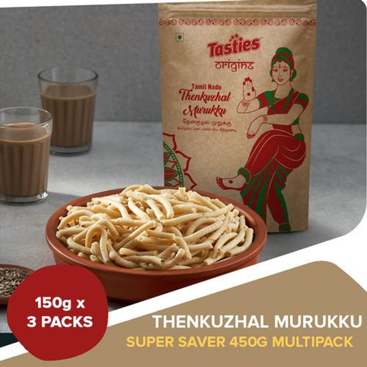 Namkeen - Thenkuzhal/Sev Murukku, Authentic, Traditional Flavours, Savoury Snack