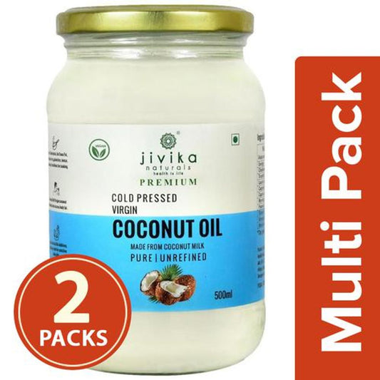 Cold Pressed Virgin Coconut Oil - Pure, Unrefined, Non-GMO, For Skin & Hair Care