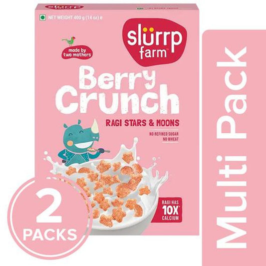 Berry Crunch Breakfast Cereal-Ragi Stars & Moons, Healthy Millet,No Maida/Sugar