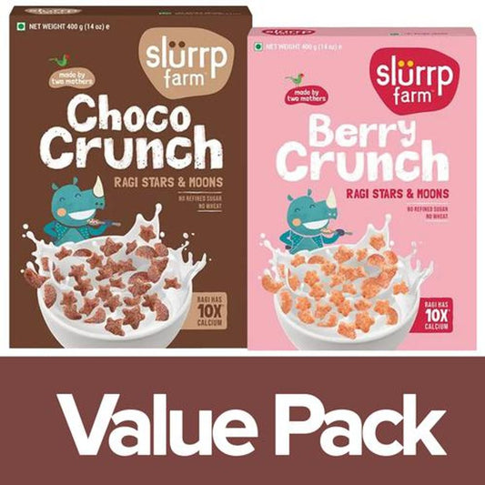 Slurrp Farm No Maida Cereal Combo- Choco and Berry Crunch