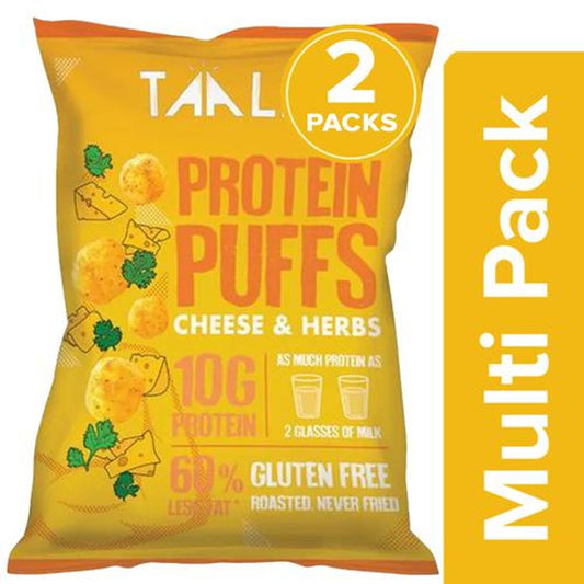 Protein Puffs - Roasted, Gluten Free, No Maida & MSG, Cheese & Herbs Flavour