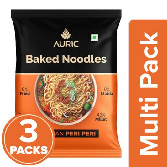 Baked Noodles - Zero Oil, No Maida, Mexican Peri Peri