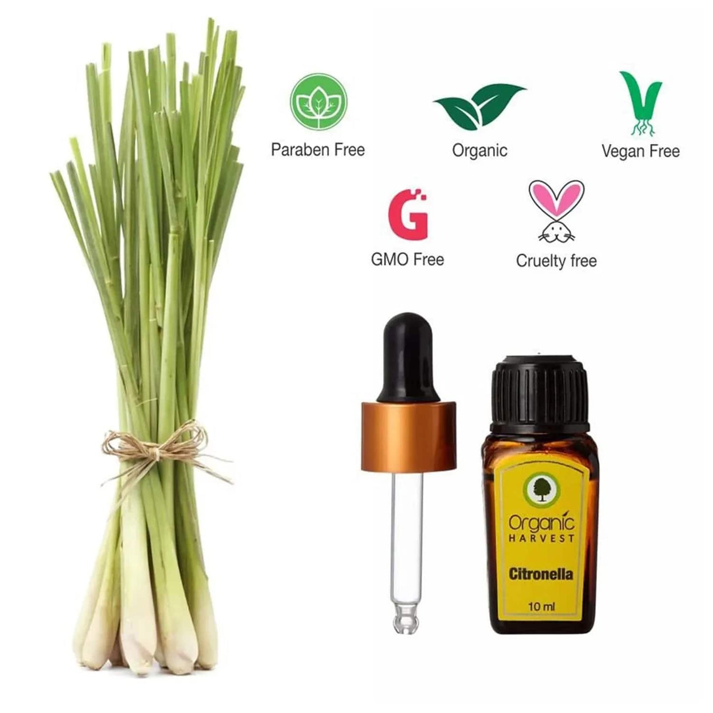 Organic Harvest Citronella Essential Oil (10ml)