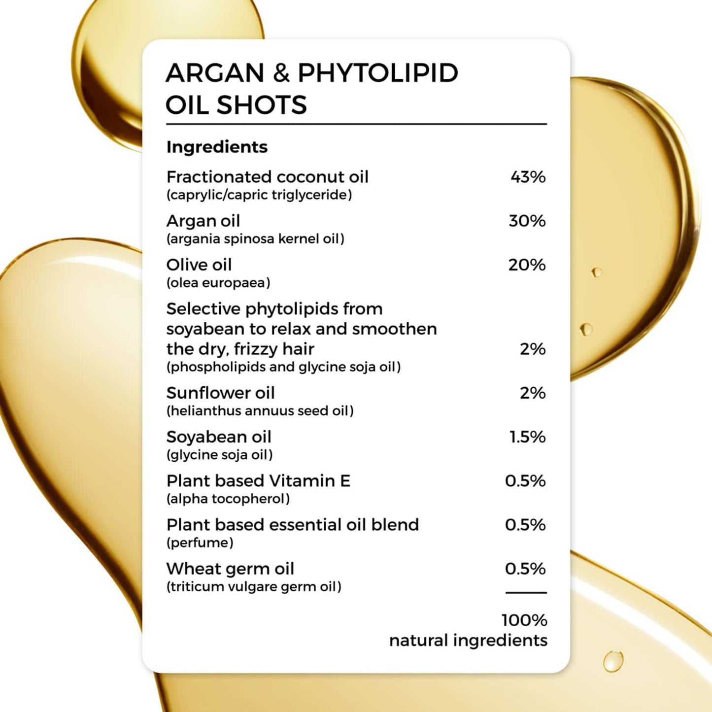 Brillare Argan & Phytolipid Oil Shots For Dry, Frizzy Hair (48ml)