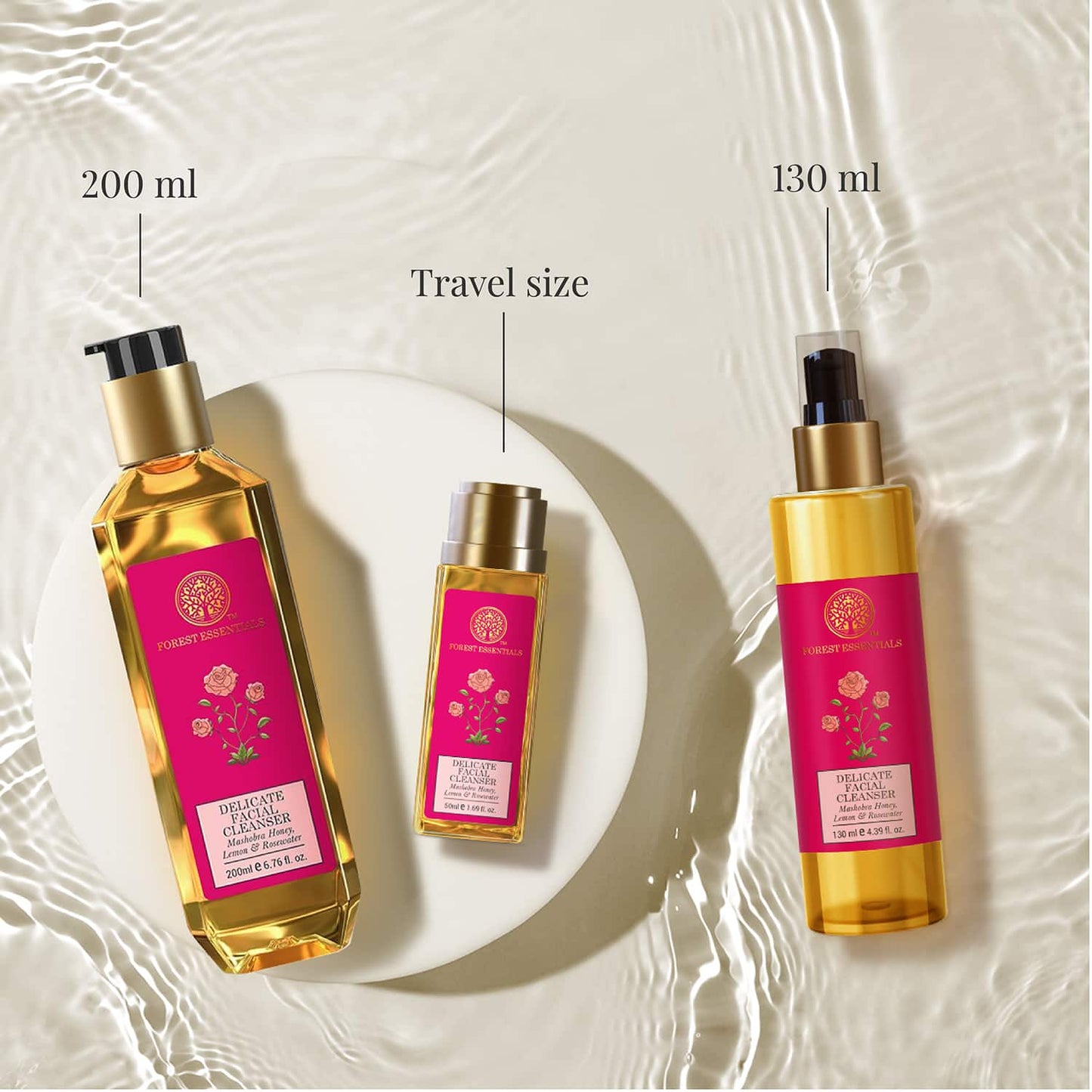 Forest Essentials Mashobra Honey Lemon & Rosewater Delicate Facial Cleanser (130ml)