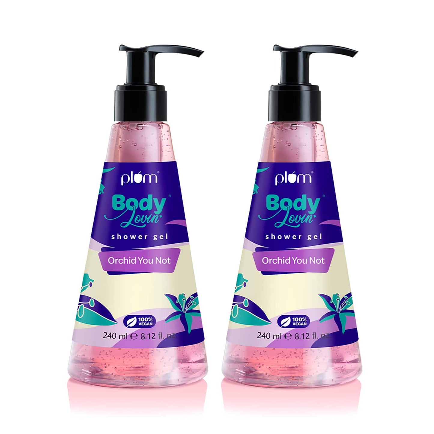 Plum Bodylovin' Orchid-You-Not Shower Gel (240 ml) (Pack of 2) Combo