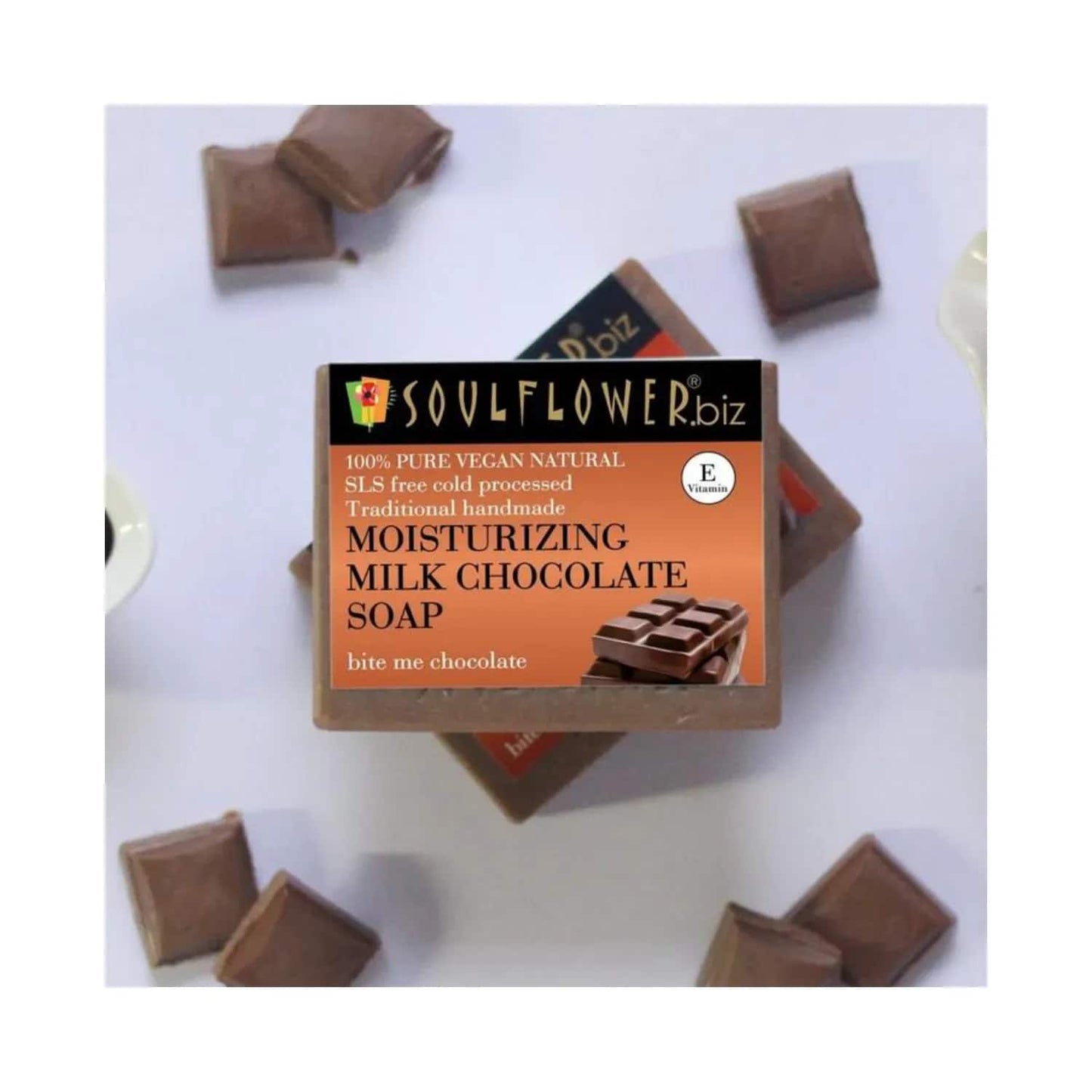 Soulflower Moisturizing Milk Chocolate Soap - (150g)