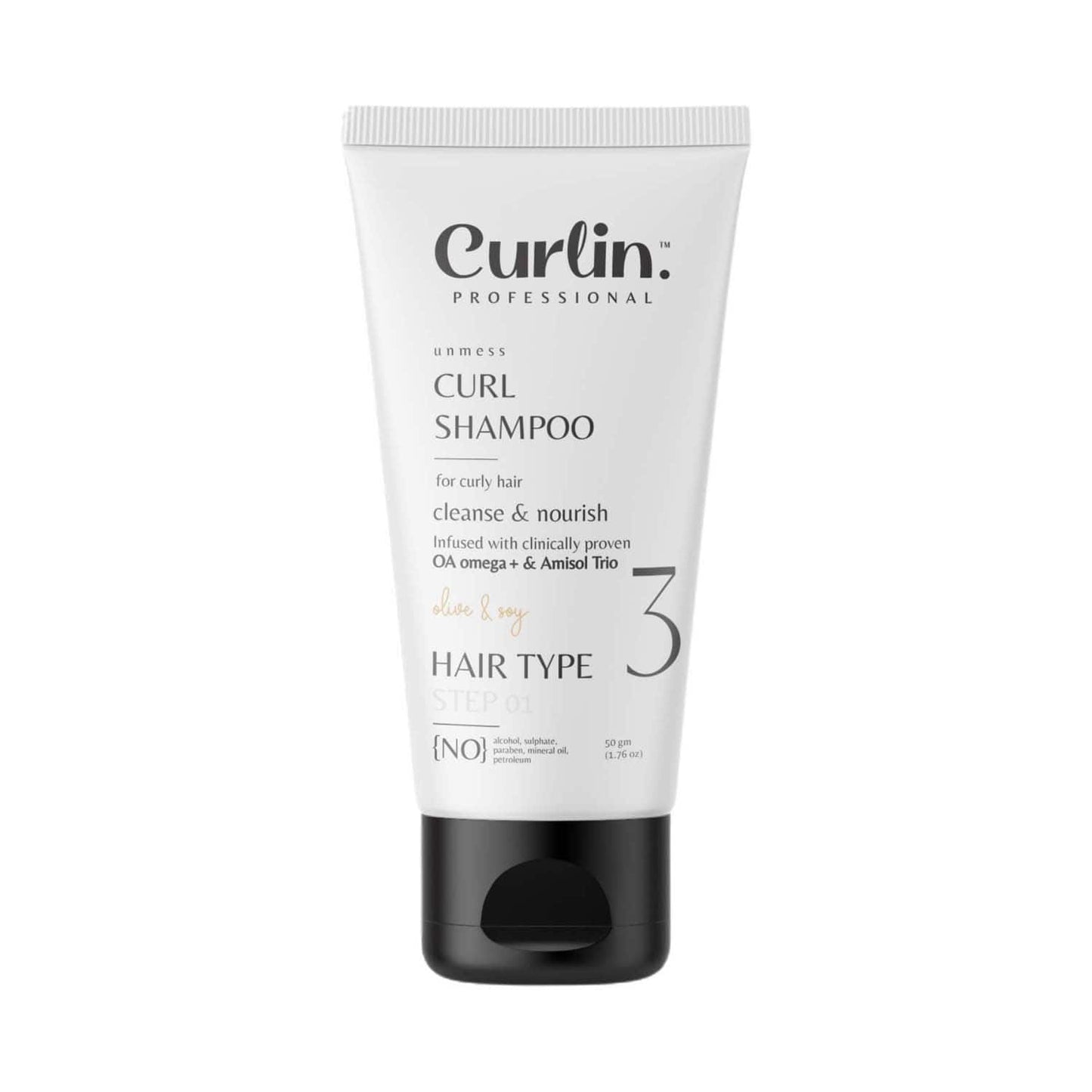 Curlin Professional Nourishing Curly Hair Shampoo (50 g)