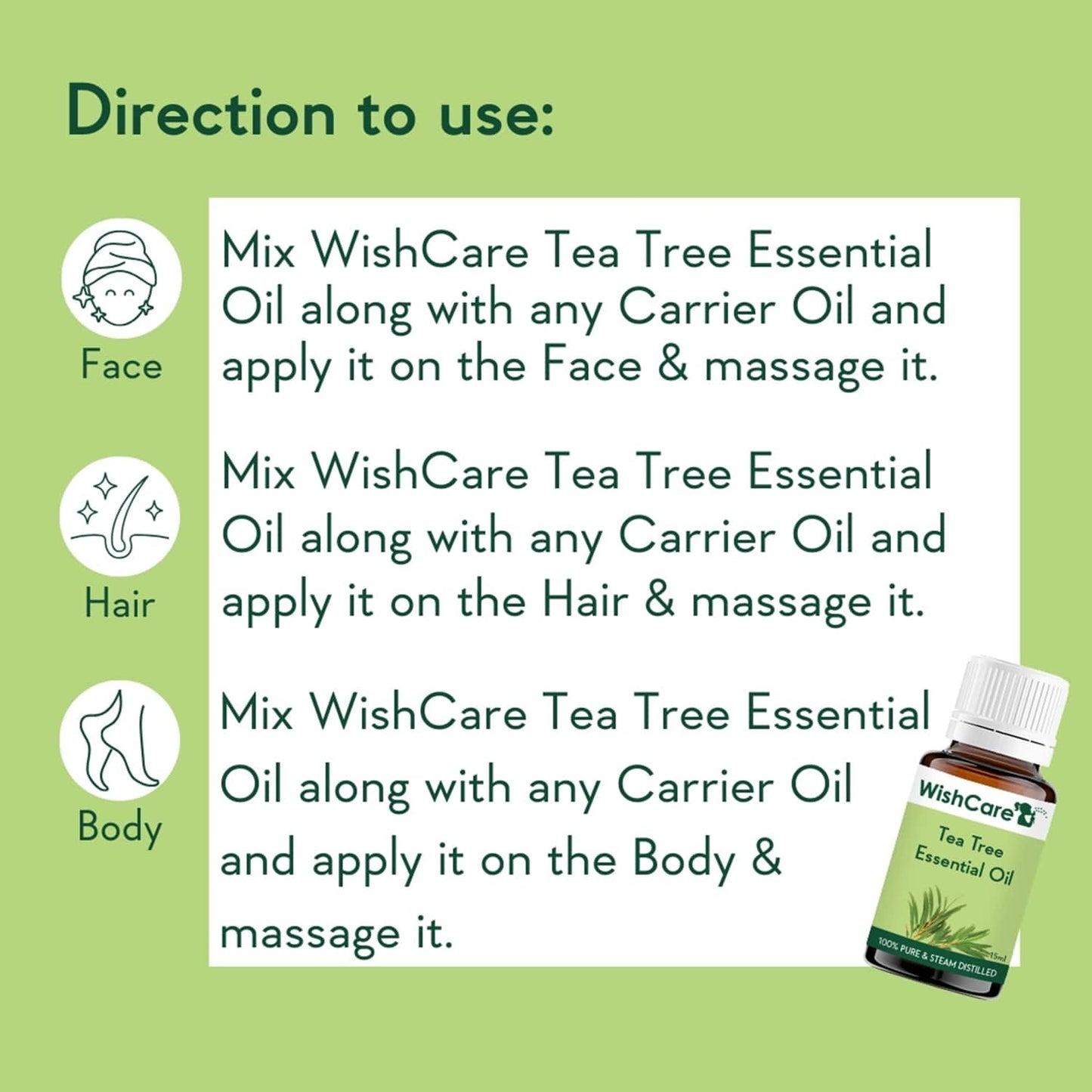 WishCare 100% Pure Tea Tree Essential Oil (15ml)