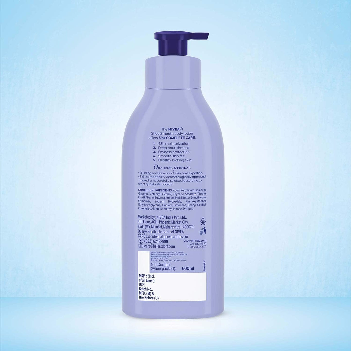 Nivea Shea Smooth Milk Body Lotion (600ml)