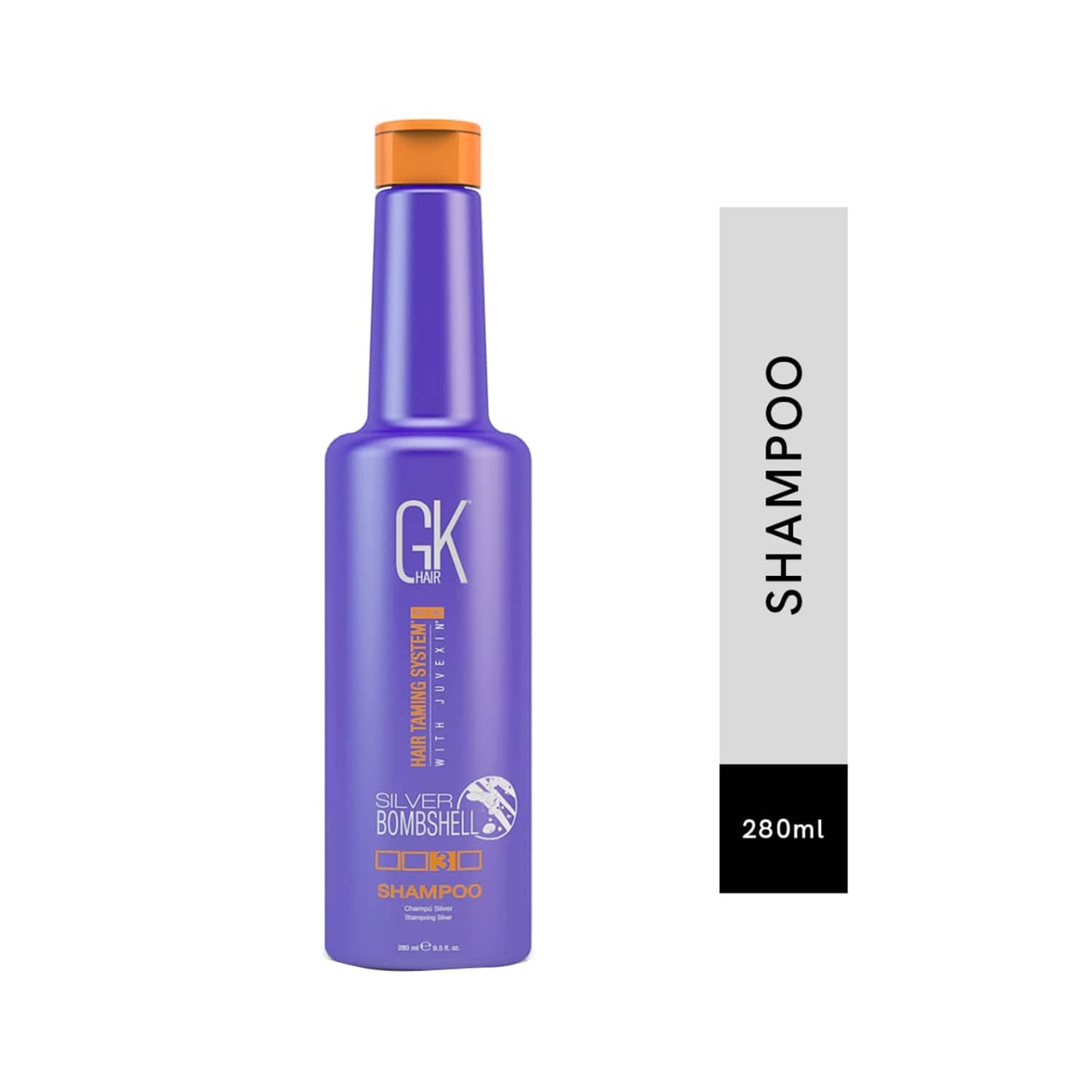 GK Hair Silver Bombshell Shampoo (280ml) with Moisturizing Conditioner (300ml) Serum (50ml) Combo