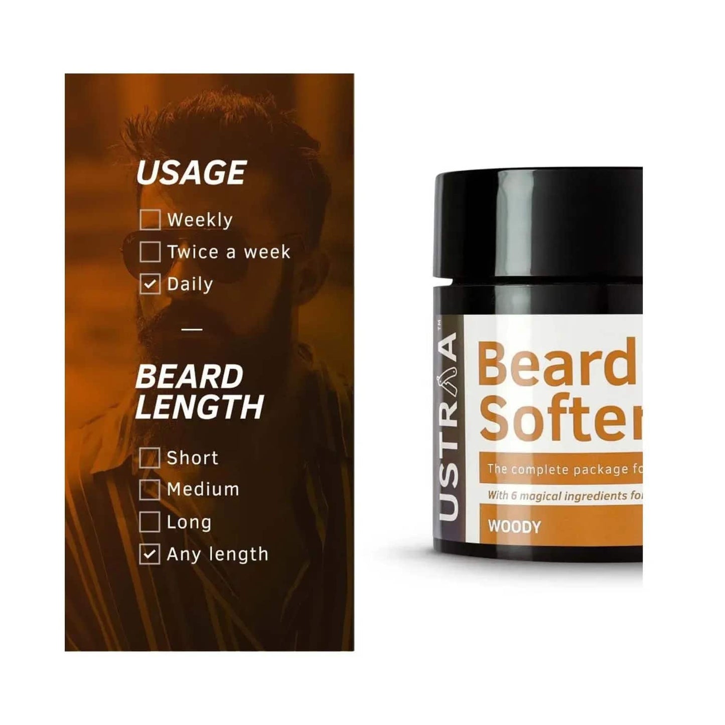 Ustraa Beard Softener Cream - (100g)