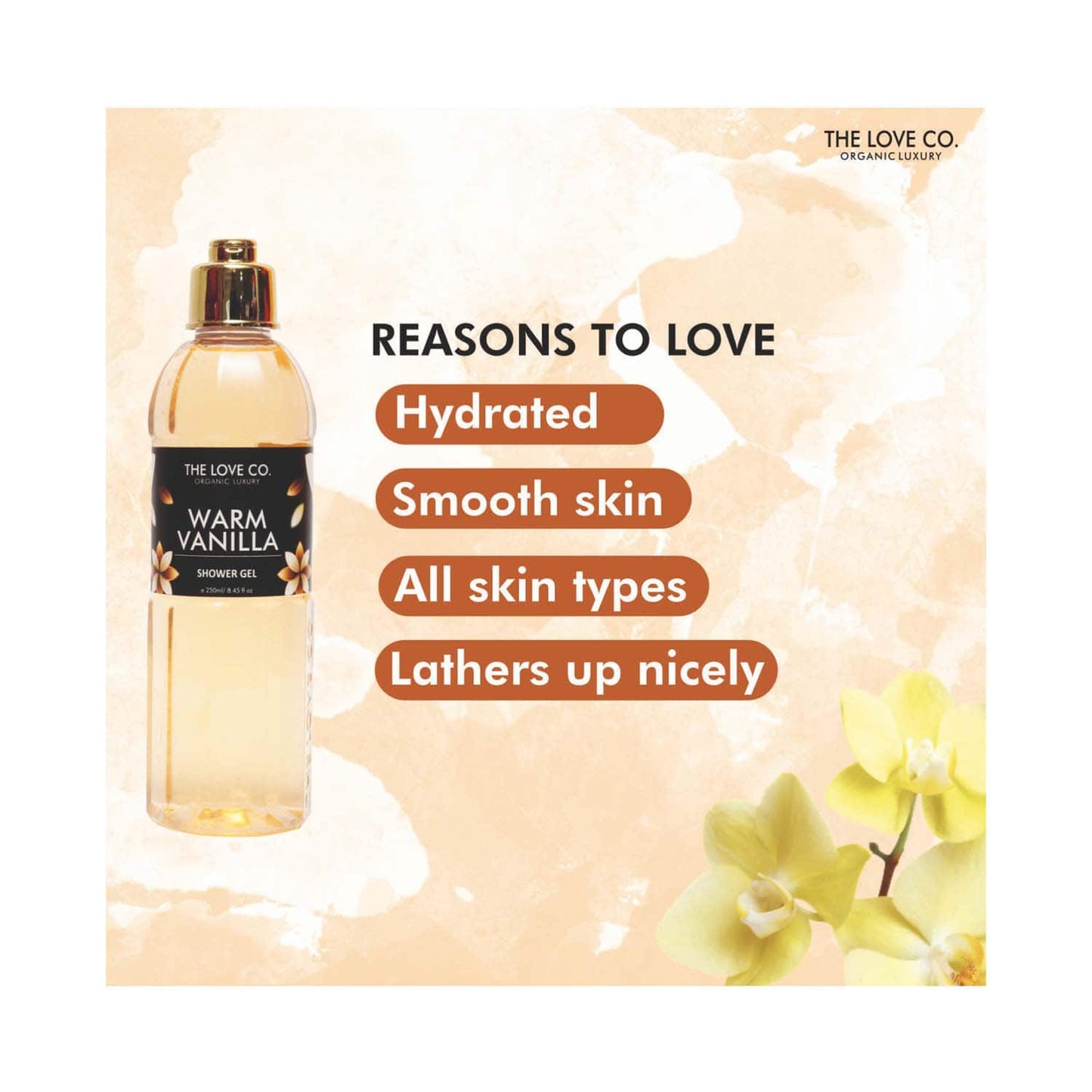 THE LOVE CO. Warm Vanilla Shower Gel (250ml)