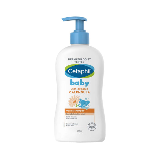 Cetaphil Baby Wash & Shampoo With Organic Calendula (400ml)