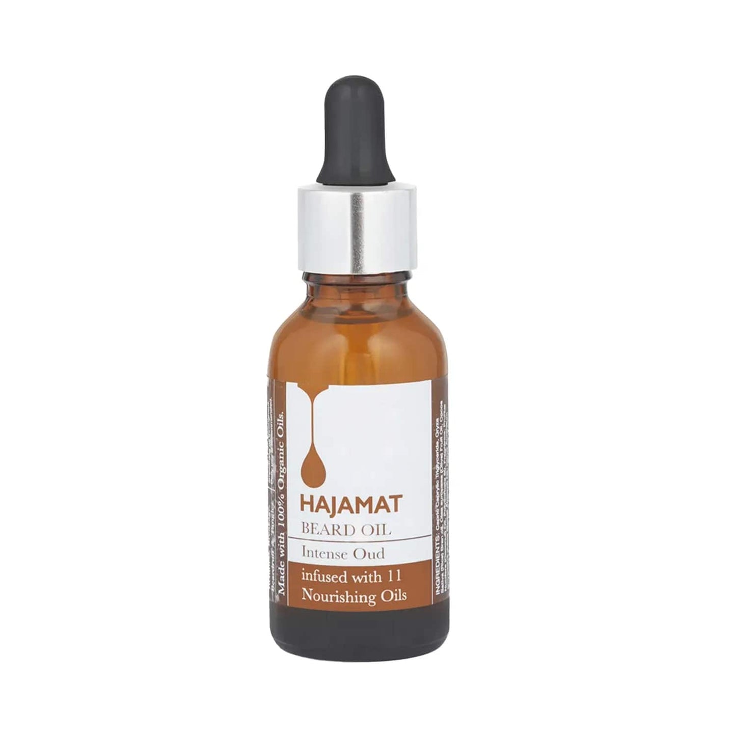 Hajamat Beard Oil Infused With 11 Nourishing Oils, Intense Oud (30ml)