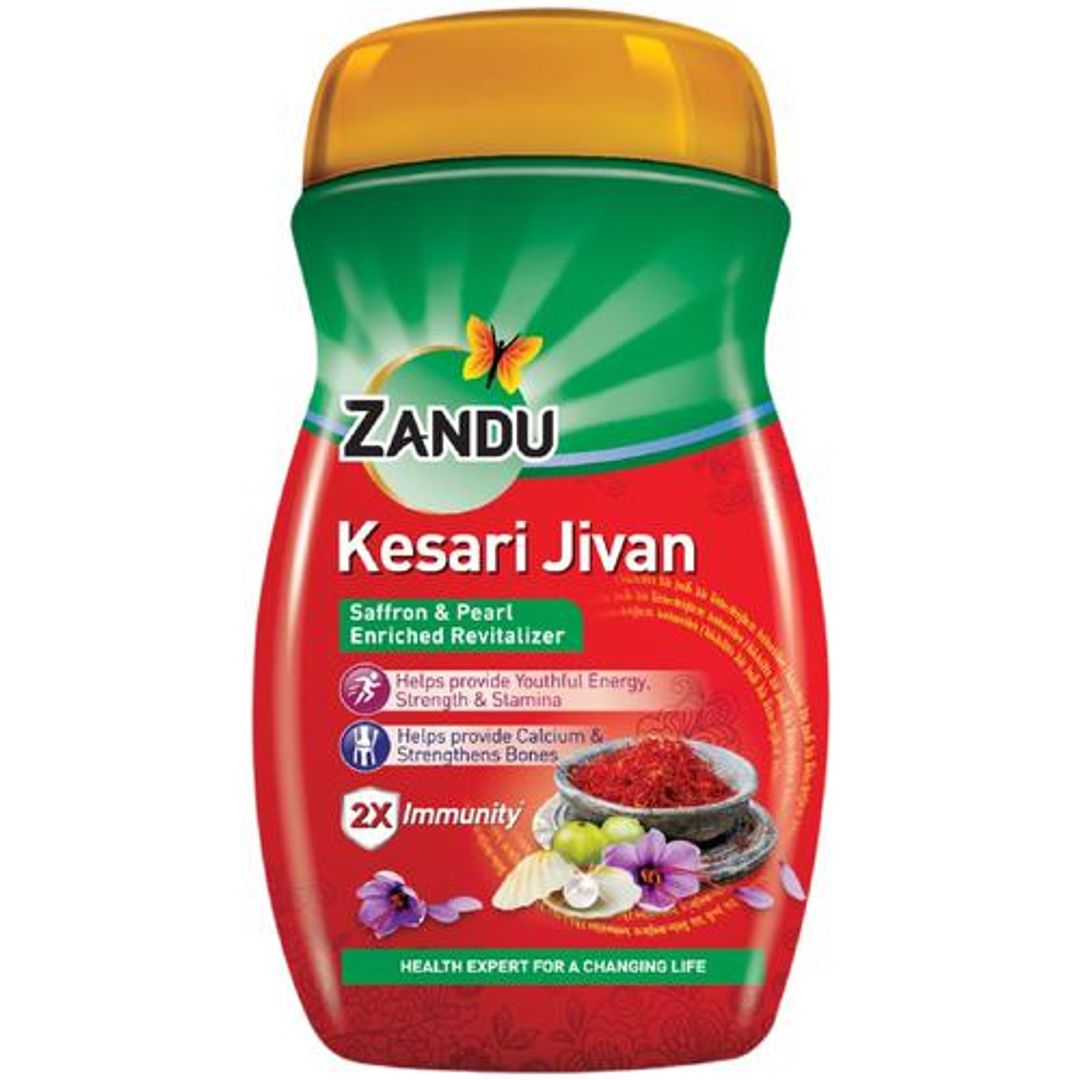 Kesari Jivan Ayurvedic Immunity Booster Chyawanprash- With Saffron & Pearl, For Adults, Builds Energy