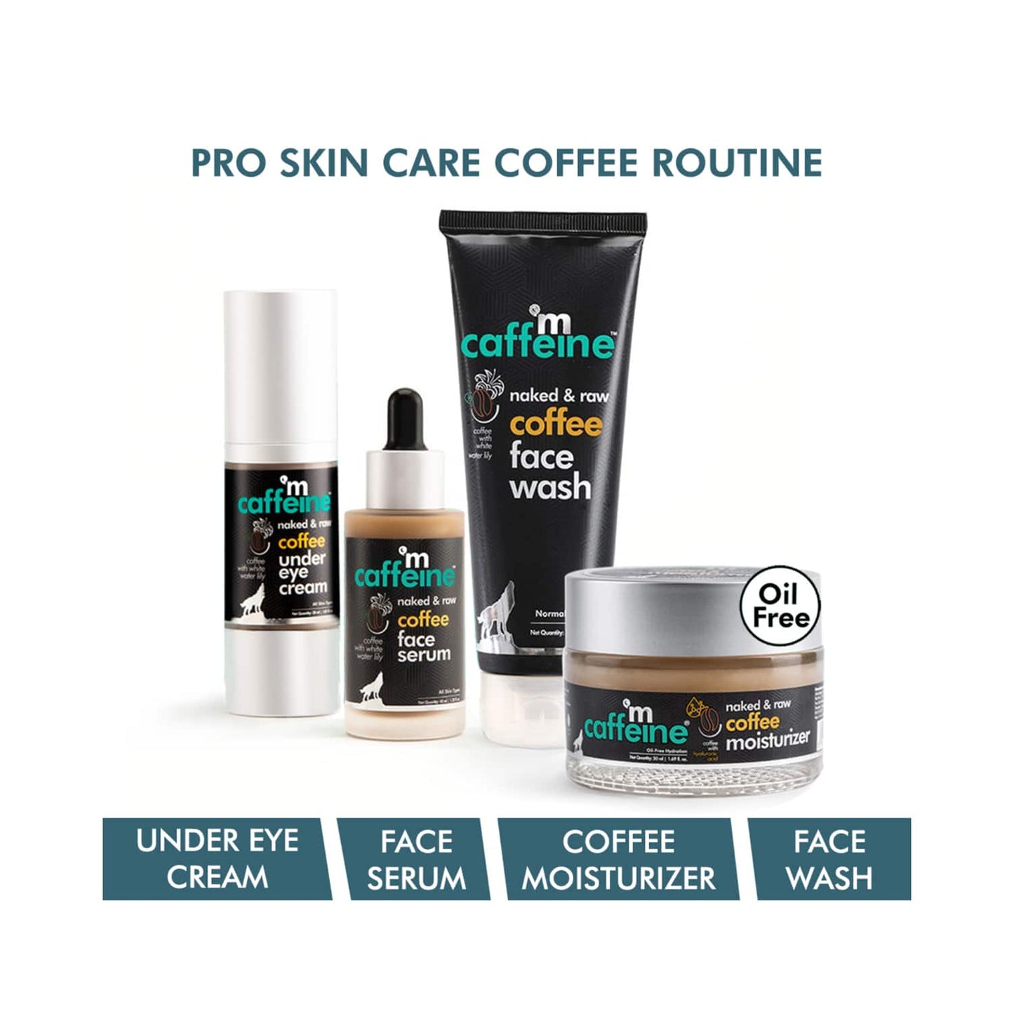 mCaffeine Pro Skin Care Coffee Routine Kit (4Pcs)