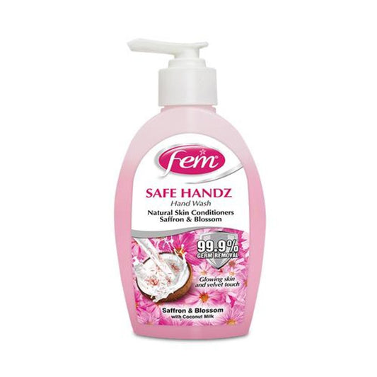 Safe Handz Hand Wash - Saffron & Blossom with Coconut Milk, 99.9% Germ Removal