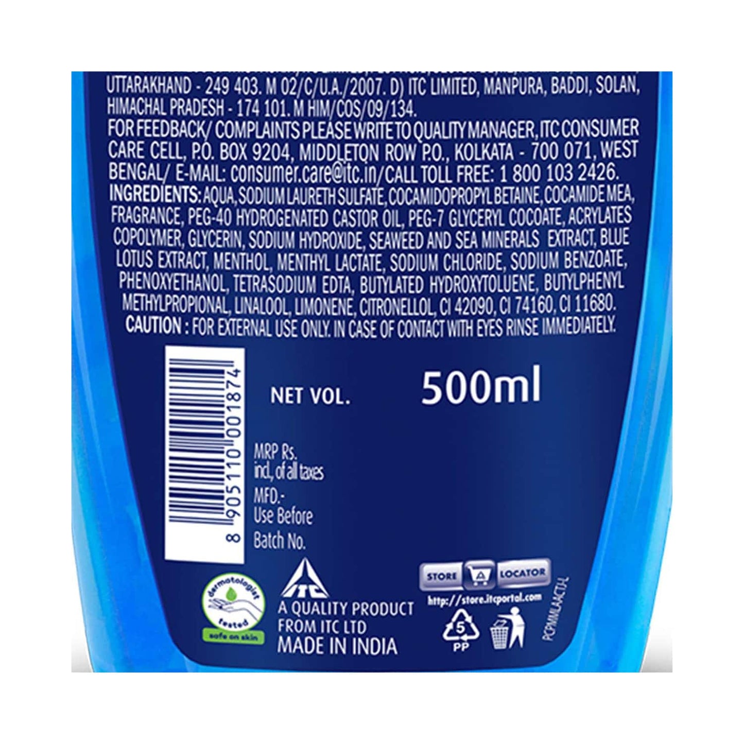 Fiama Refreshing Pulse Men Shower Gel With Skin Conditioners (500ml)