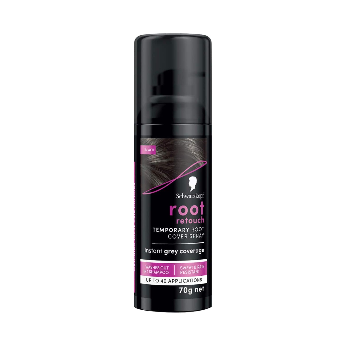 Schwarzkopf Root Retouch Instant Temporary Hair Spray - Black (120ml)