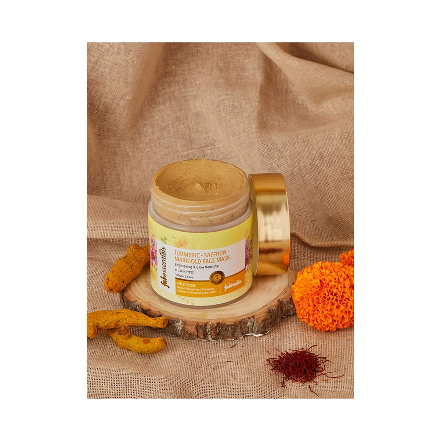 Fabessentials by Fabindia Turmeric Saffron And Marigold Face Mask (100g)