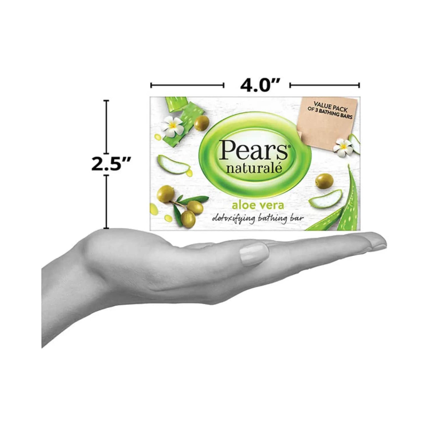 Pears Naturale Aloe Vera Detoxifying Bar Soap (3Pcs)