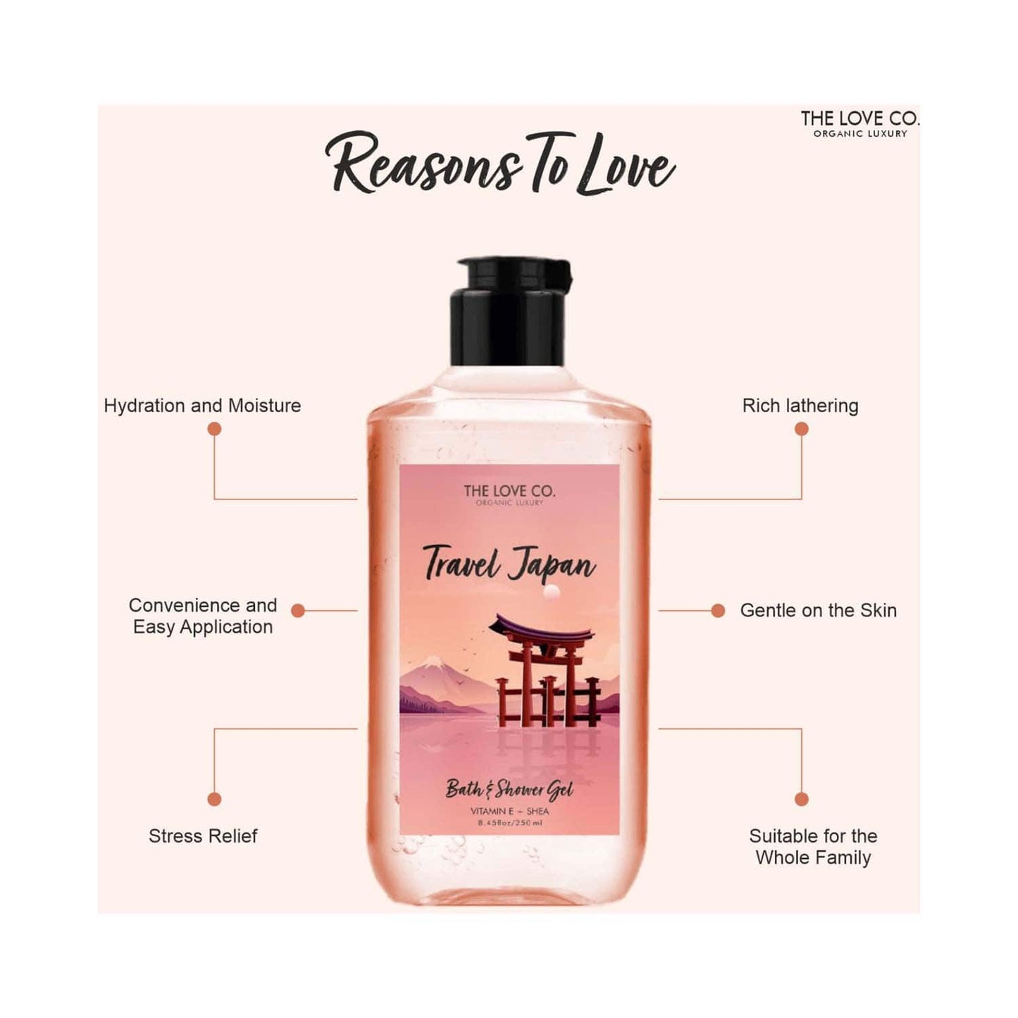 THE LOVE CO. Travel Japan Body and Shower Gel (250ml)