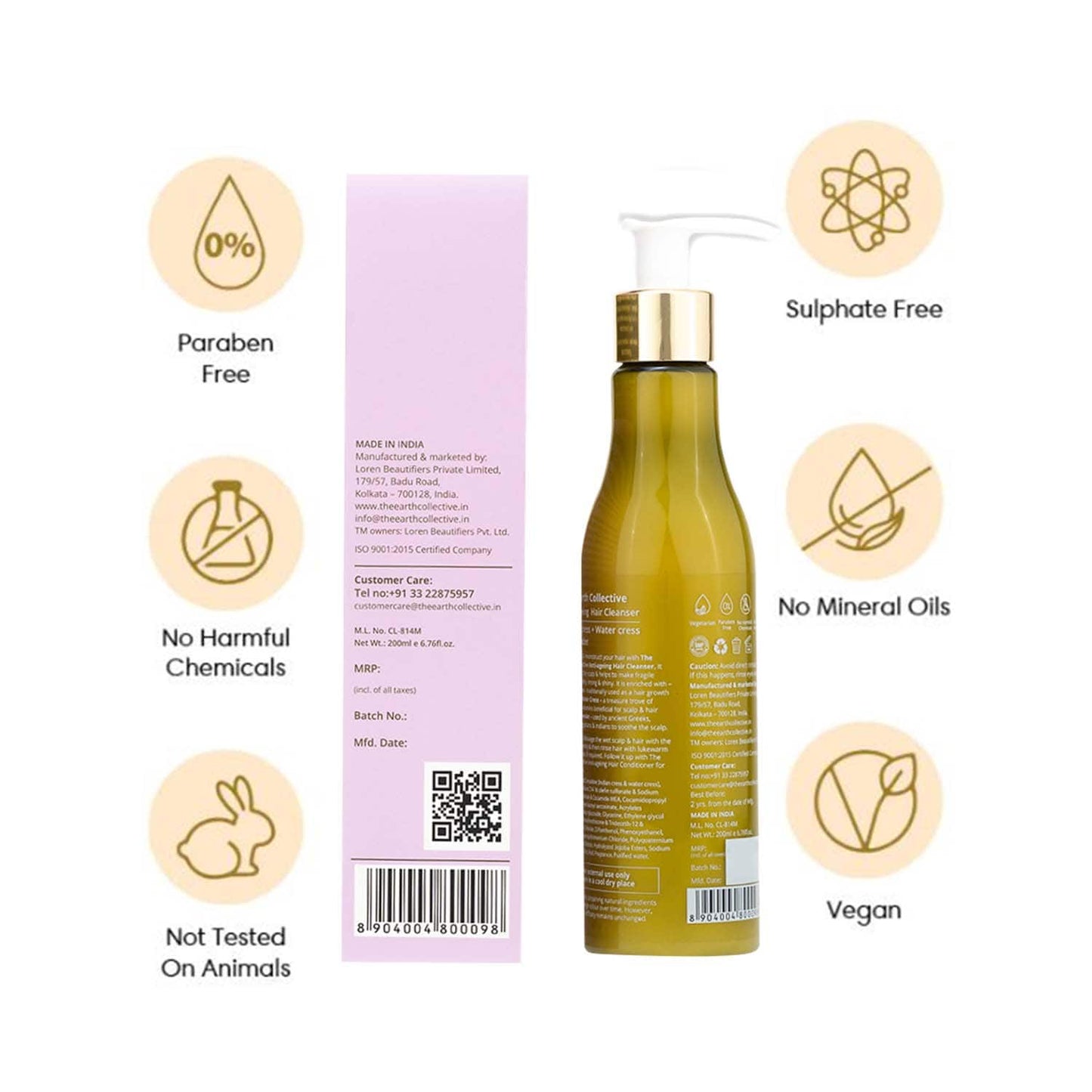 The Earth Collective Hair Cleanser For Anti-Ageing (200 ml)