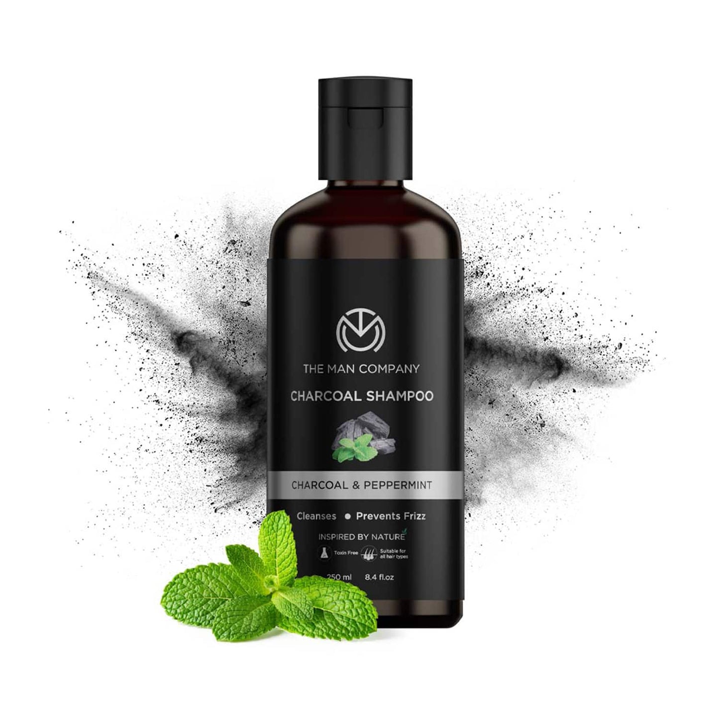 The Man Company Charcoal Peppermint & Clove Shampoo (250ml)