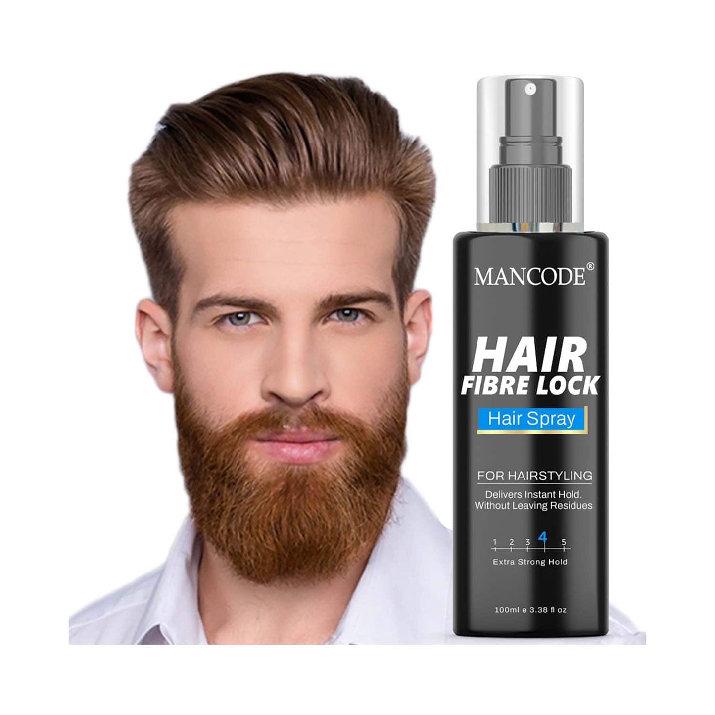 Mancode Hair Fibre Lock Lightweight Hair Spray For Hair Styling Delivers Instant Hold (100 ml)