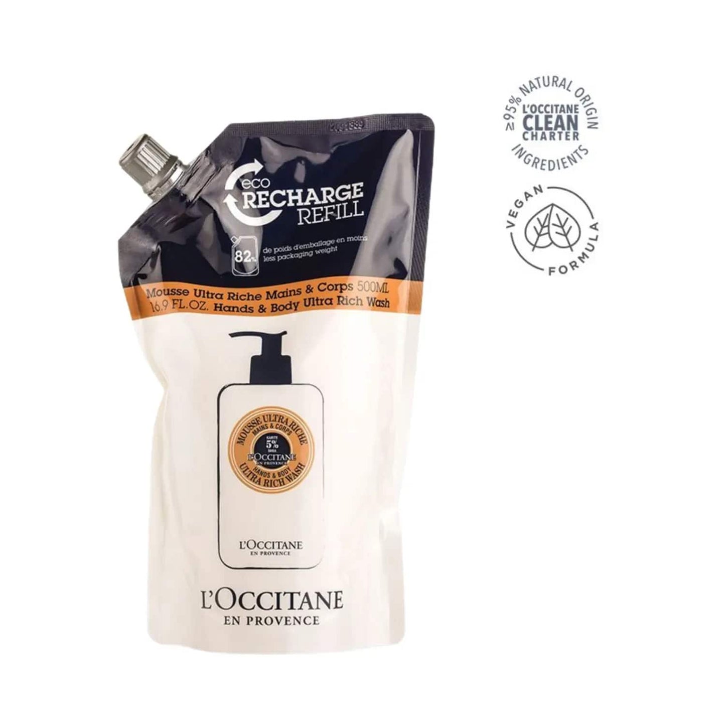 L'occitane Shea Hands & Body Ultra Rich Body Wash Refill - (500ml)