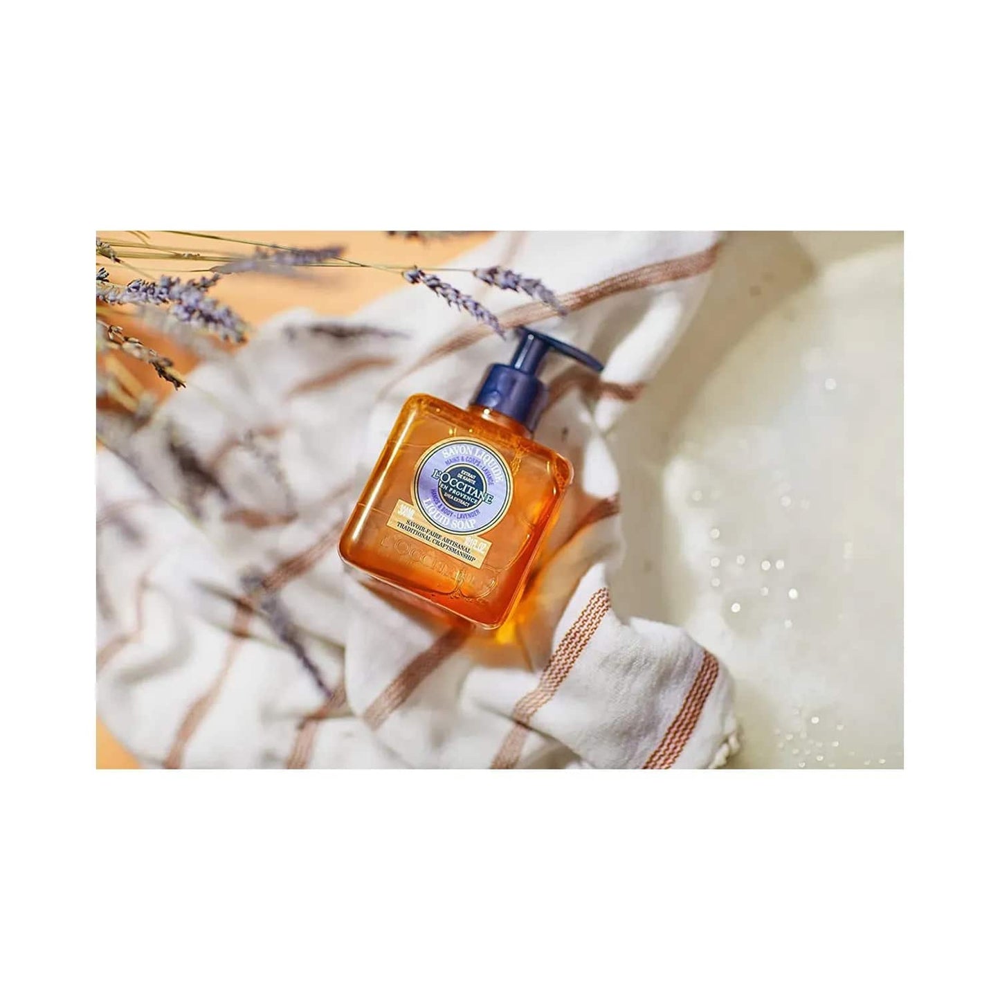 L'occitane Shea Hands & Body Lavender Liquid Soap - (300ml)