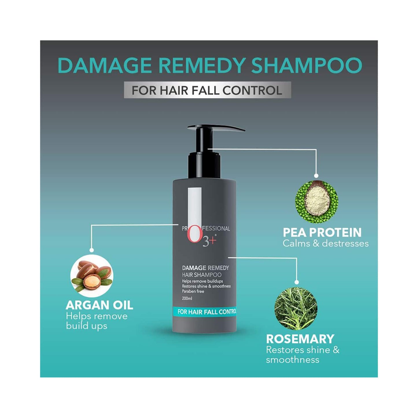 O3+ Professional Damage Remedy Hair Shampoo (200ml)