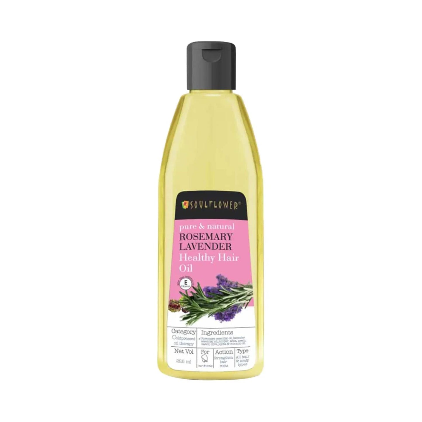 Soulflower Rosemary Lavender Healthy Hair Oil - (225ml)