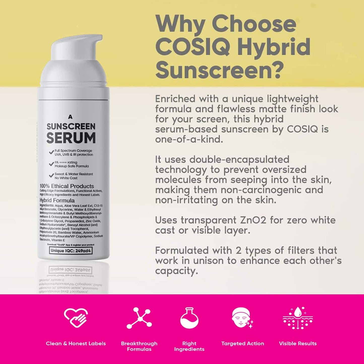 CosIQ Outdoor Sunscreen Serum SPF 50 PA++++ (30ml)