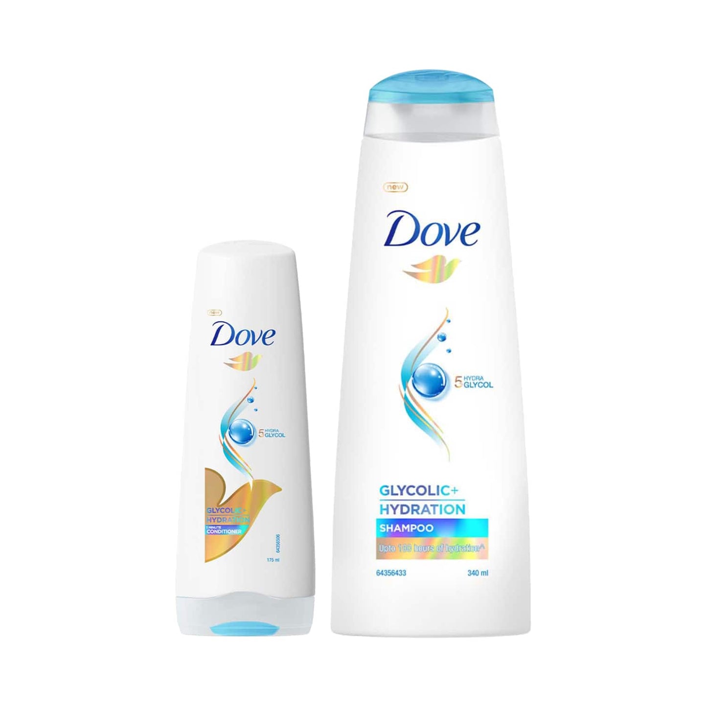 Dove Glycolic Hydration Combo - Shampoo (340 ml) + Conditioner (175 ml)