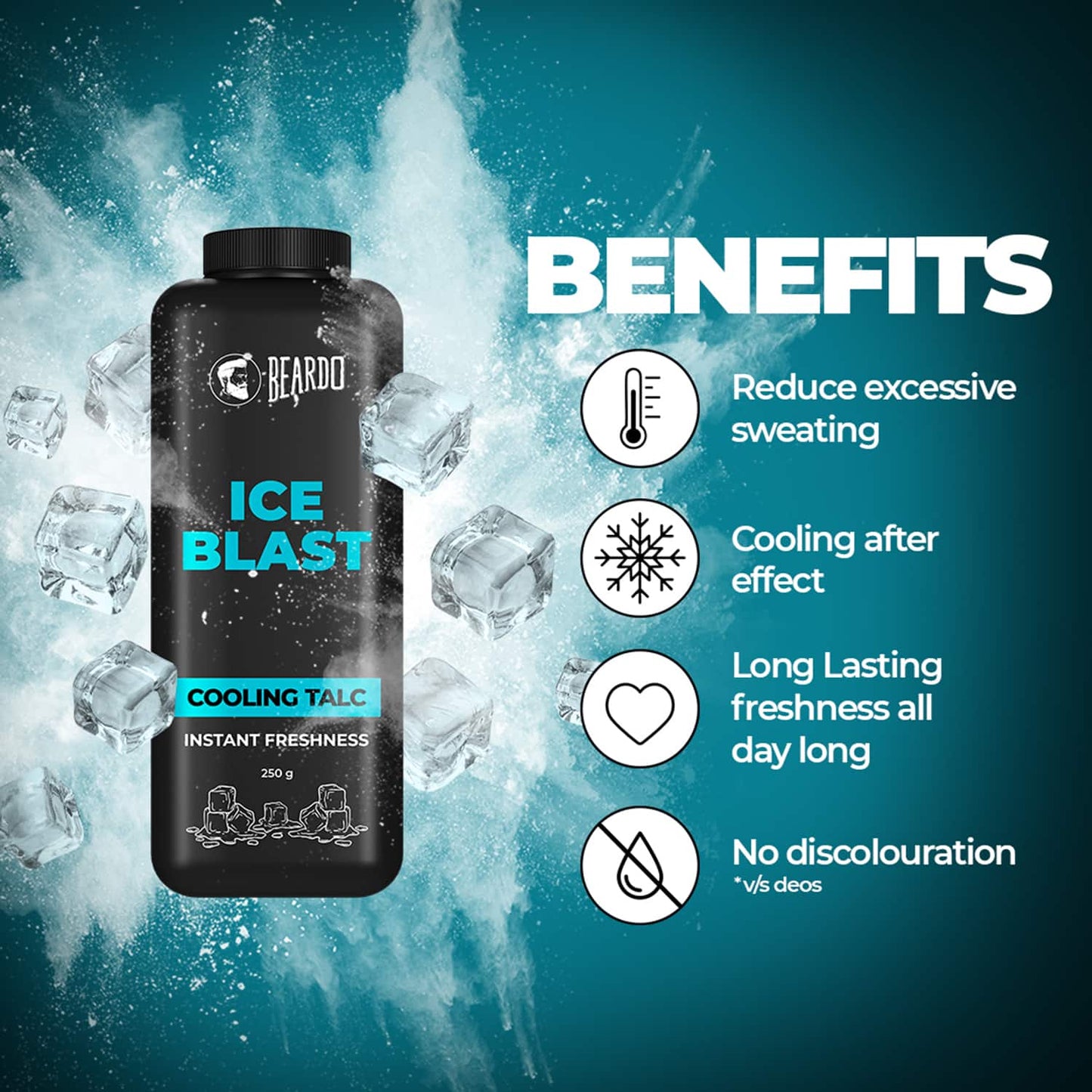 Beardo Ice Blast Cooling Talc Powder (250g)