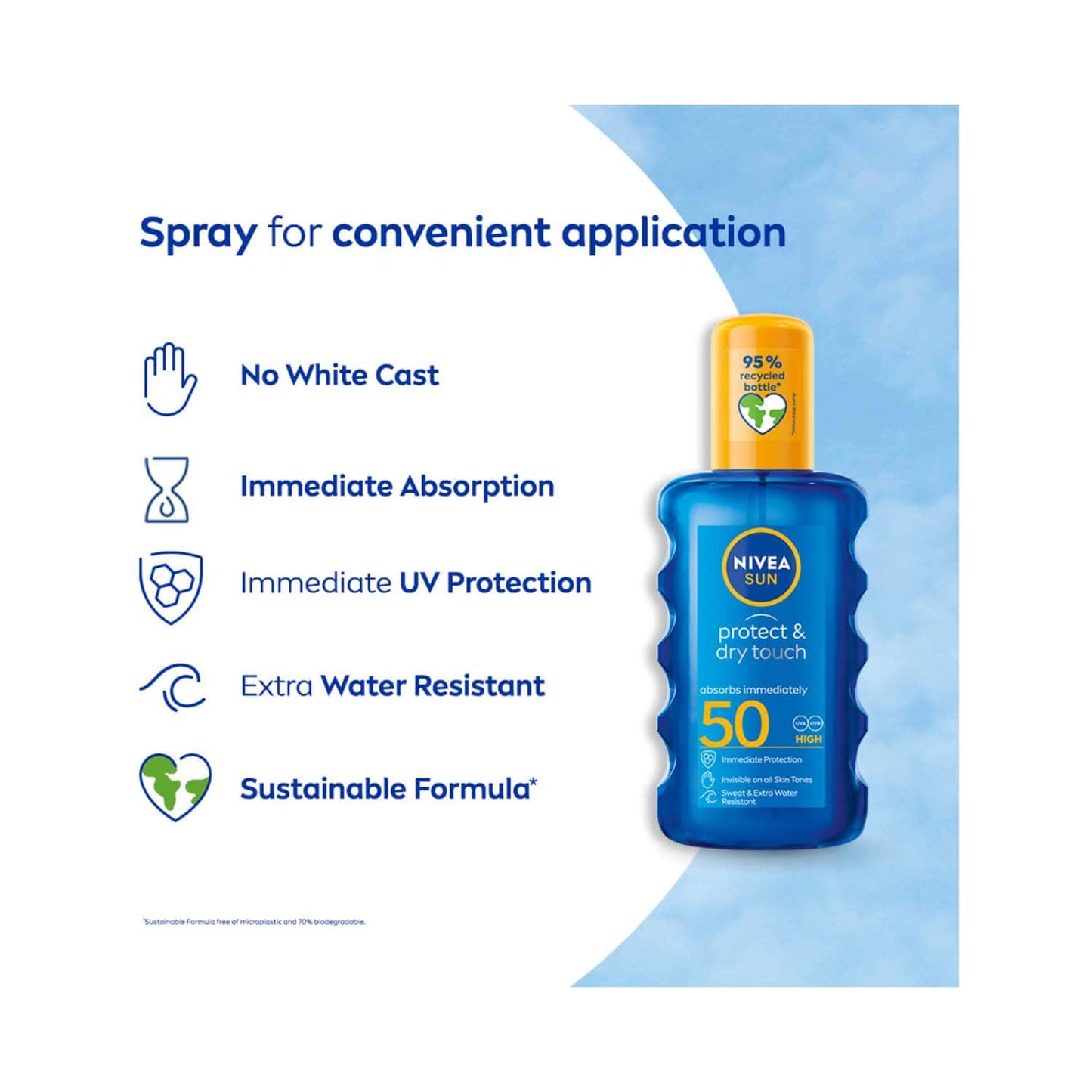 Nivea Sun Protect and Dry Touch Spray Spf 50 (200 ml)