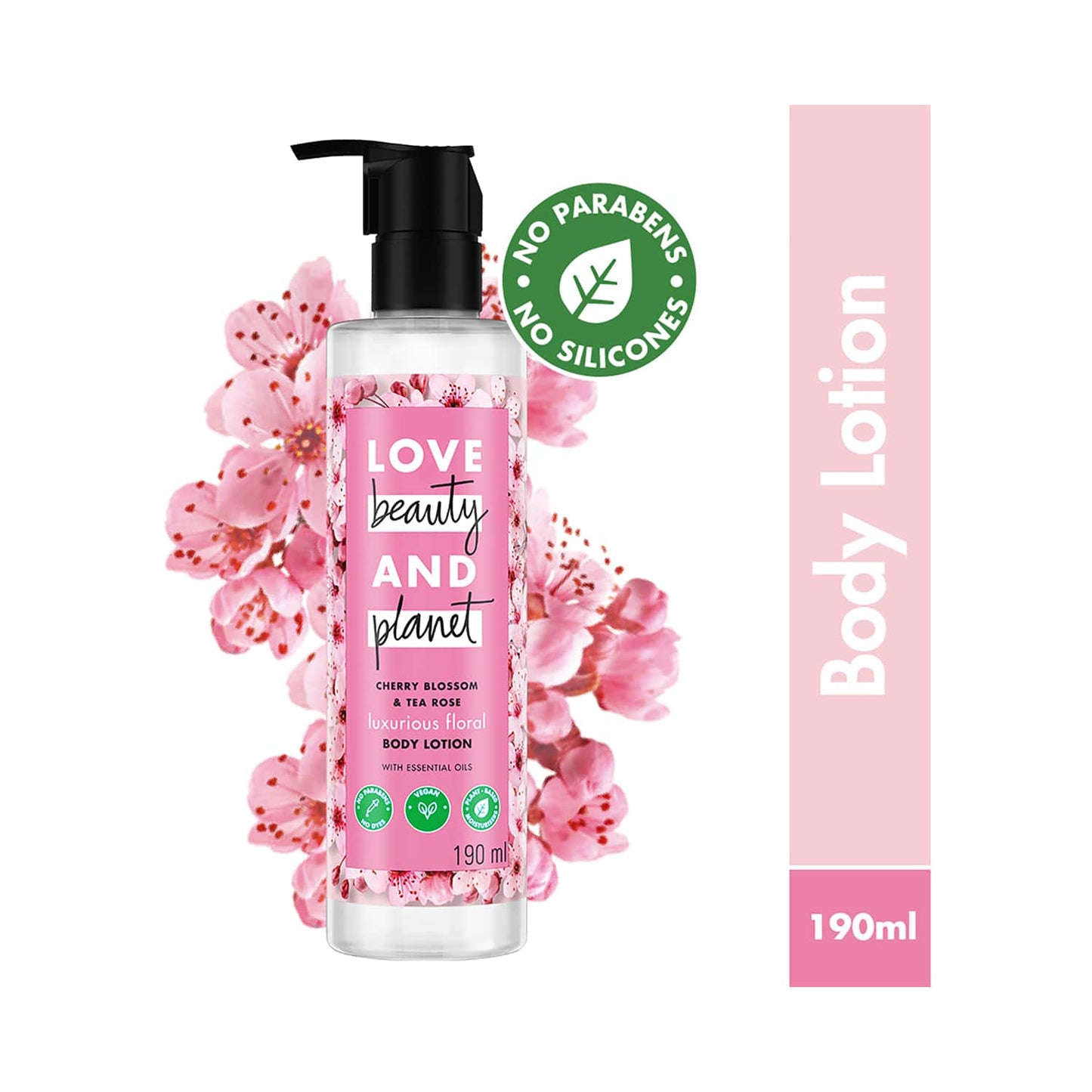 Love Beauty & Planet Cherry Blossom & Tea Rose Moisturising Body Lotion (190 ml)