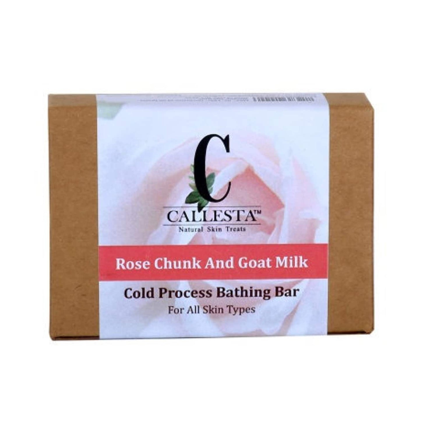 Callesta Rose Chunk & Goat Milk Cold Pressed Bathing Bar (100g)